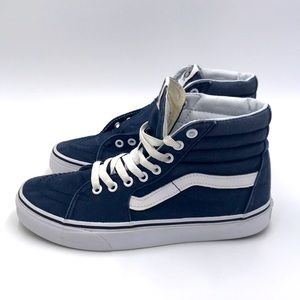 Vans high top shoes blue white